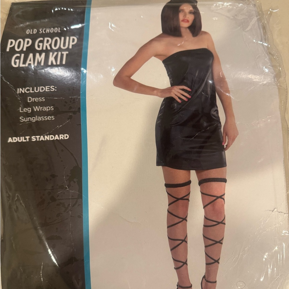 Black Pop Group Glam Kit. Used for posh costume. Glasses and dress never worn